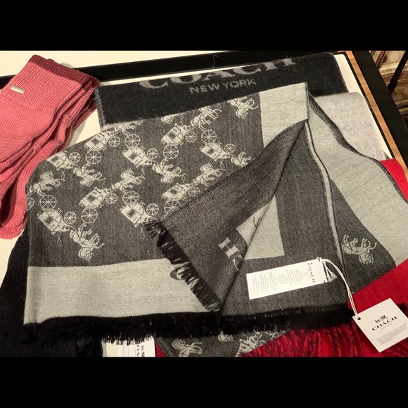 COACH Horse and Carriage Wrap Scarf - Picture 2 of 8